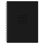Тетрадь общая Attache Selection Квадрат Black А5 80 листов в клетку на спирали