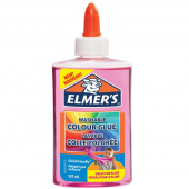 Клей для слаймов Elmer's Washable Colour Glue цветной полупрозрачный розовый 147 мл