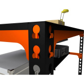 Стол производственный металлический (оранжевый/чёрный, 1200х600х750 мм) купить в интернет-магазине товаров для офиса и дома ТопГрад с доставкой