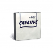 Салфетки бумажные Aster Creative 33x33 см белые 3-слойные 20 штук в упаковке