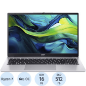 Ноутбук Acer Aspire Lite 15.6" Silver AMD Ryzen 7 7730U/16 ГБ/SSD 512 ГБ  (NX.D3SCD.002)