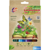 Карандаши цветные Луч Zoo 36 цветов шестигранные