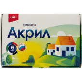 Краски акриловые Lori Классика 6  цветов по 20 мл