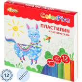 Пластилин Комус Класс (№1 School) ColorPics 12 цветов 240 грамм