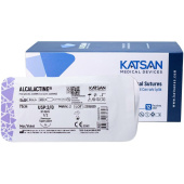 Шовный материал хирургический рассасывающийся Katsan USP 3/0 75 см колющая игла 31 мм 1/2 (12 штук в упаковке)