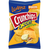 Чипсы Lorenz Crunchips X-Cut со вкусом сыра и лука рифлёные 70 г