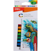 Пастель масляная Deli Color Emotion шестигранная 12 цветов