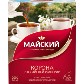 Чай черный Майский Корона Российской Империи 100 пакетиков