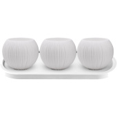 Набор кашпо с поддоном 3 штуки La decoro Сфера Мини на подставке (0.3 л,  КШ-0701)