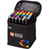 Набор маркеров для скетчинга Deli двухсторонние 30 цветов (толщина линии  1-6 мм)