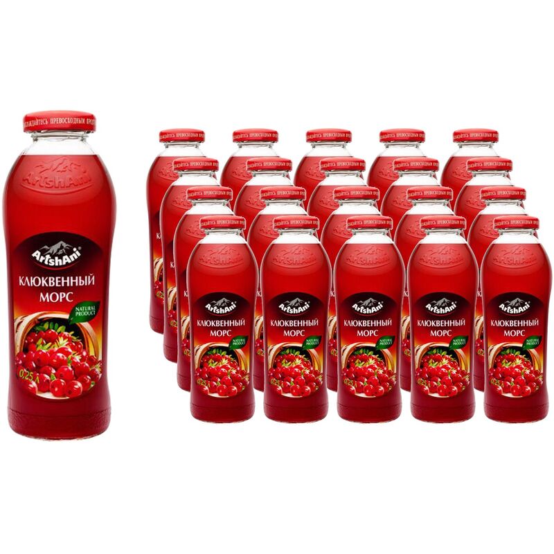 Морс Аршани клюквенный 0.25 л (20 штук в упаковке)