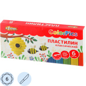 Пластилин классический Комус Класс (№1 School) ColorPics 6 цветов 120  грамм