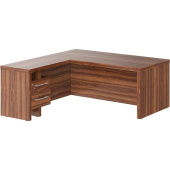 Стол руководителя угловой Zenn ZCT 1819H(L) с тумбой левый (орех даллас, 1800х1900х750 мм)