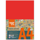 Картон цветной Выбор есть Отличник (А4, 24 листа, 12 цветов, немелованный) купить в интернет-магазине товаров для офиса и дома ТопГрад с доставкой