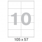 Этикетки самоклеящиеся Office Label эконом 105х57 мм белые (10 штук на листе А4, 50 листов в упаковке)