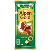Шоколад Alpen Gold молочный с фундуком 85 г