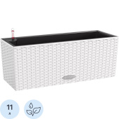 Кашпо с автополивом Lechuza Balconera Cottage 50 11 л с внутренней вставкой 8 л белое (50x19x19 см)