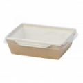Бумажный контейнер DoEco Eco OpSalad 500 для салата 500 мл коричневый (160х120х45 мм, 300 штук в упаковке)