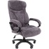 Кресло для руководителя Chairman Home 401 тёмно серое (велюр, пластик)