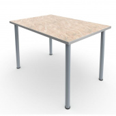 Стол обеденный МЕТ (мрамор бежевый/серый, 1200х700х760 мм)
