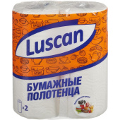 Полотенца бумажные Luscan 2-слойные белые 2 рулона по 12.5 метров