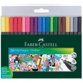 Набор капиллярных ручек Faber-Castell Grip Finepen 20 цветов