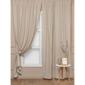 Комплект штор Amore Mio Однотонный софт 42002-003 (2 портьеры 150x270 см) бежевый