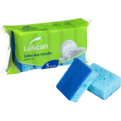 Губка для посуды Luscan поролон/абразив 10x7 см (5 штук в упаковке)