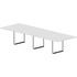Стол для переговоров Orbis OC360BL на металлокаркасе (белый/хром,  3600х1200х720 мм)