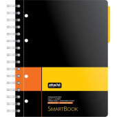 Бизнес-тетрадь Attache Selection Smartbook А5 120 листов  желтая/оранжевая в клетку на спирали (181х212 мм)