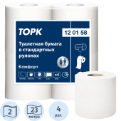 Бумага туалетная Торк (Tork) T4 2-слойная белая (4 рулона в упаковке)