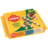 Вафельные трубочки Яшкино ореховые 190 г купить в интернет-магазине товаров для офиса и дома ТопГрад с доставкой