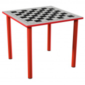 Стол шахматный двухместный Точка Роста (серый/красный, рост 5)