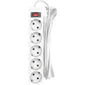 Сетевой фильтр CBR CSF 2505-3.0 White PC на 5 розеток 3 метра