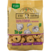 Сушки Nina Farina Тараллини с чесноком 180 г купить в интернет-магазине товаров для офиса и дома ТопГрад с доставкой