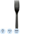 Вилка одноразовая столовая ПП 1/1 Черн. в инд. упак. 500 шт/уп