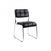 Стул офисный Easy Chair 803 VP черный (искусственная кожа/металл хромированный)