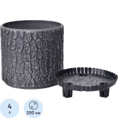 Горшок для цветов GreenShip 4 л древесный уголь (20.5x20 см)