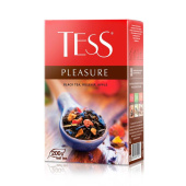 Чай листовой черный Tess Pleasure 200 г (яблоко, шиповник, тропические фрукты)