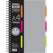 Бизнес-тетрадь Attache Spiral Book A4 140 листов серая в клетку на спирали (230x298 мм)