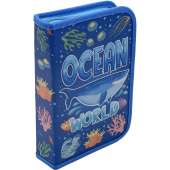 Пенал односекционный большой с двумя откидными планками ПОДВОДНЫЙ МИР 2023