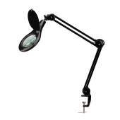 Лупа на струбцине Rexant круглая 5D с подсветкой 56 SMD LED черная