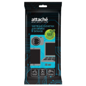 Салфетки влажные Attache Selection для экранов (20 штук в упаковке)