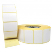 Термотрансферные этикетки бумажные полуглянцевые 30x20 мм (диаметр втулки 40 мм, 64 рулона по 2000 штук) (835192)