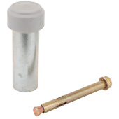 Фиксатор для улицы ограничитель дверной Крит УД-П 80/50 хромированный