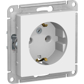 Розетка Systeme Electric AtlasDesign одноместная с заземлением 16А IP20 с рамкой скрытого монтажа белая (1240146)