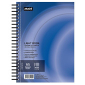 Бизнес-тетрадь Attache LightBook А5 100 листов синяя в клетку на спирали (160х204 мм)