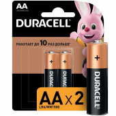 Батарейки Duracell пальчиковые АА LR6 (2 штуки в упаковке )
