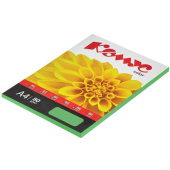 Бумага цветная для печати Комус Color зеленая интенсив (А4, 80 г/кв.м, 100 листов)