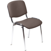 Стул офисный Easy Chair Изо коричневый экокожа металл хромированный  (550733)